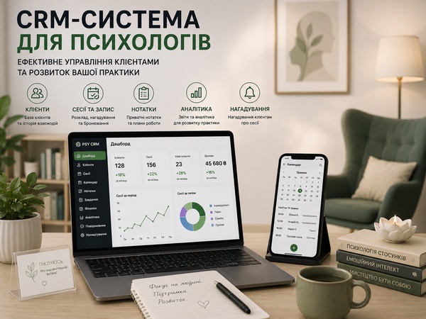 CRM для психолога: запись, сессии и напоминания